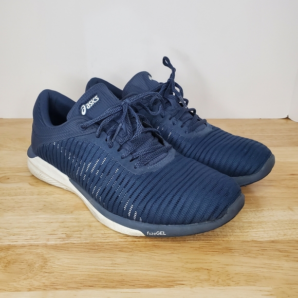 Asics Fuzex Rush Adapt Running Athletic Shoes Mens Size 11 Blue T835N - Picture 1 of 9